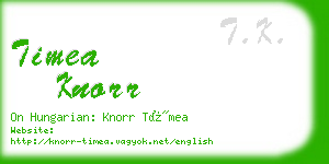 timea knorr business card